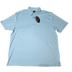 Greg Norman ML75 Performance Polo Shirt‎ Men's XXL Aqua Dry-Excel Golf